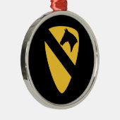 1e Cavalry Division Patriotic Patch Metalen Ornament (Rechts)