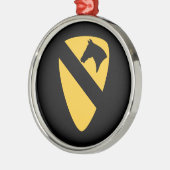 1e Cavalry Division Patriotic Patch Metalen Ornament (Links)