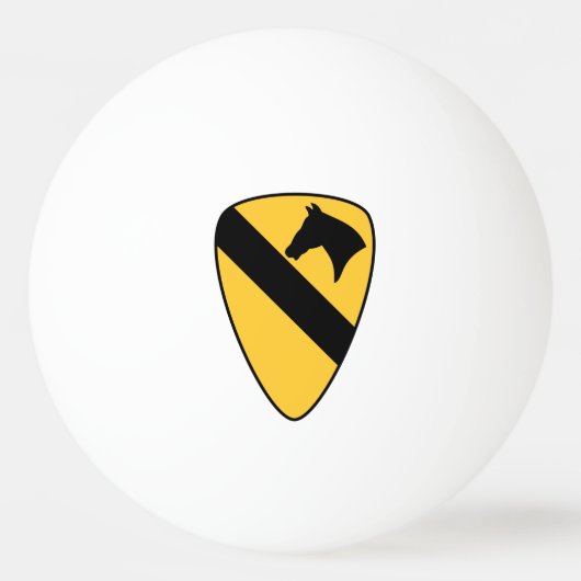 1e Cavalry Division Patriotic Patch Pingpongbal (Voorkant)