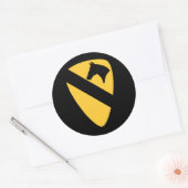 1e Cavalry Division Patriotic Patch Ronde Sticker (Envelop)