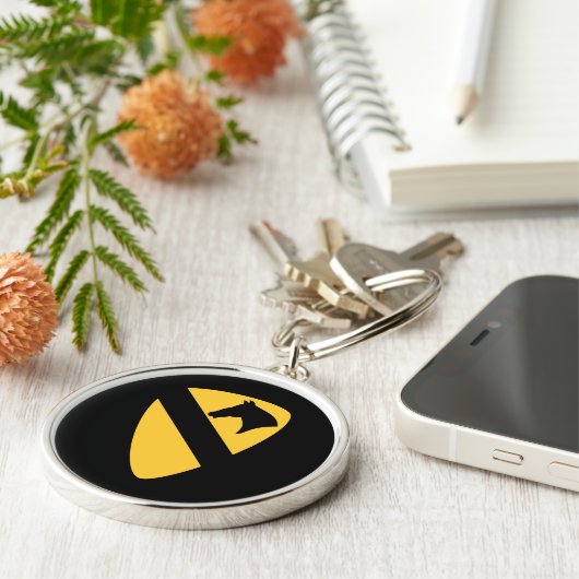 1e Cavalry Division Patriotic Patch Sleutelhanger (Zijkant)