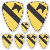 1e Cavalry Division Patriotic Patch Sticker (Voorkant)