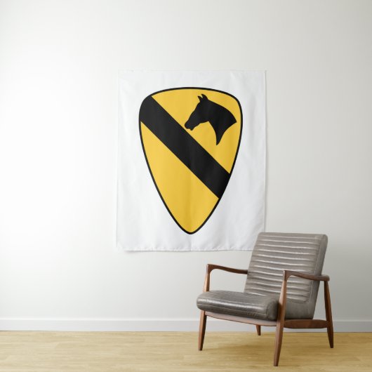 1e Cavalry Division Patriotic Patch Wandkleed (In situ)