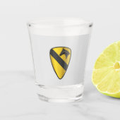 1e Cavalry Division Shot Glass Shot Glas (Voorkant)