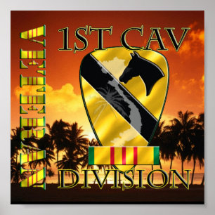 1e Cavalry Division Vietnam Veteraan Poster