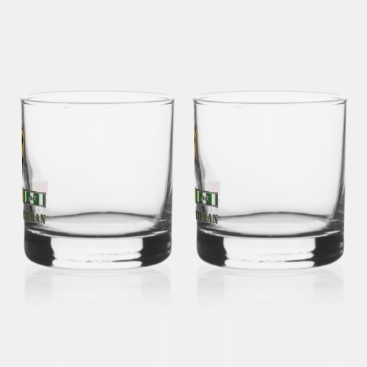 1e Cavalry Division Vietnam Whisky Glas (Links)