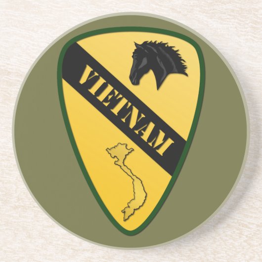 1e Cavalry Division, Vietnam Zandsteen Onderzetter (Voorkant)