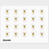 1e Cavalry, leef de Legend Gold Ronde Sticker (Vel)