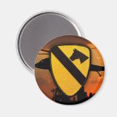 1e CD Cavalry Division Veterans Vets patch Gifts Magneet (Voorkant / Achterkant)