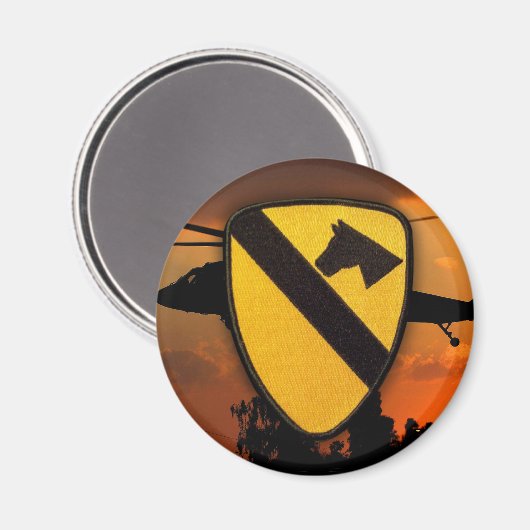 1e CD Cavalry Division Veterans Vets patch Gifts Magneet (Voorkant / Achterkant)