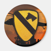1e CD Cavalry Division Veterans Vets patch Gifts Magneet (Voorkant)