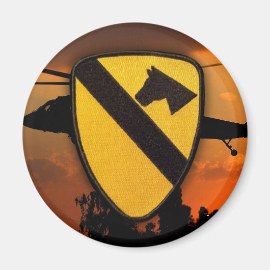 1e CD Cavalry Division Veterans Vets patch Gifts Magneet (Voorkant)