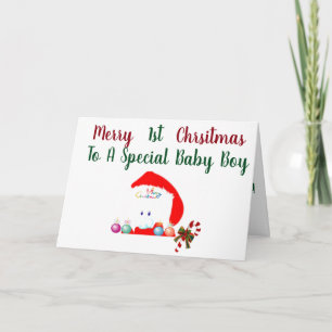 ***1e CHRISTMAS **BABY BOY** Feestdagen Kaart