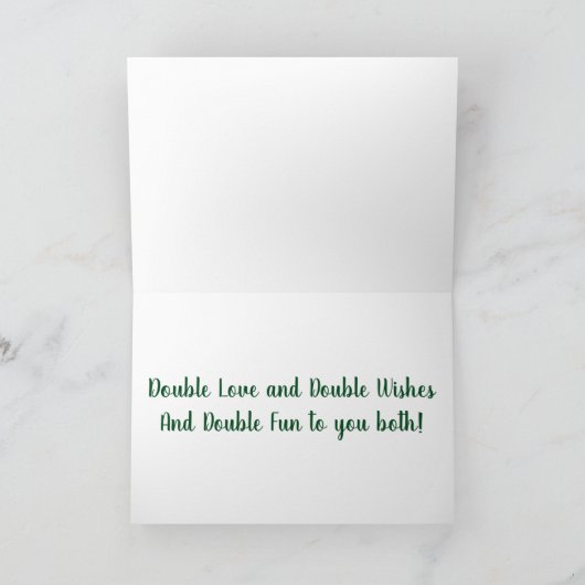 ***1e CHRISTMAS **TWINEE BABY BOYS** Feestdagen Kaart (Binnen)