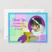 1e Communie Dank u/ Foto Briefkaart (Voorkant / Achterkant)