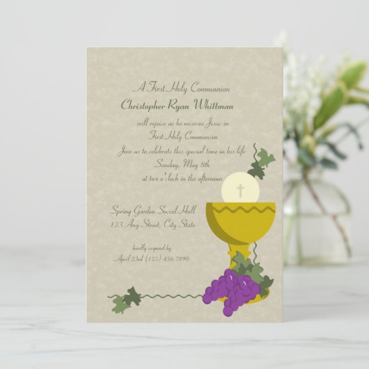 1e Communie Kelk Kaart (Staand voorkant)