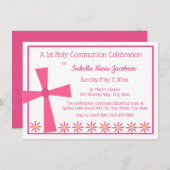 1e Communie Kruis en Bloemen Kaart (Voorkant / Achterkant)