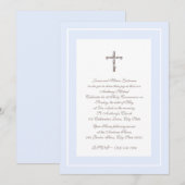 1e Communie Zacht blauw en bruin Kaart (Voorkant / Achterkant)