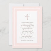 1e Communie Zacht roze en bruin Kaart (Voorkant)