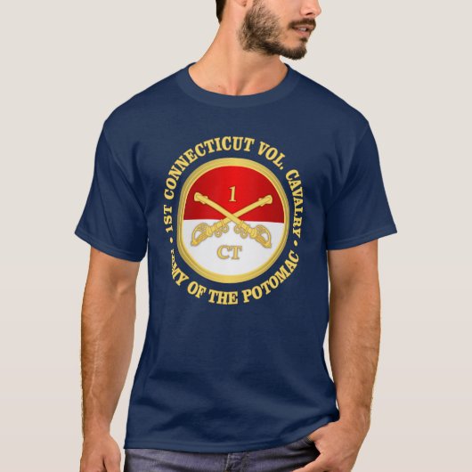 1e Connecticut Cavalry (rd) T-shirt (Voorkant)