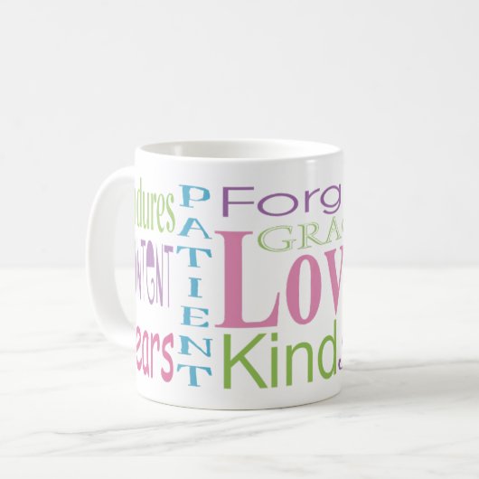 1e Corinthians 13 Love Words Mok (Voorkant links)