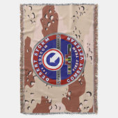 1e Corps Ondersteuningscommando Desert Storm-veter Deken (Voorkant Verticaal)