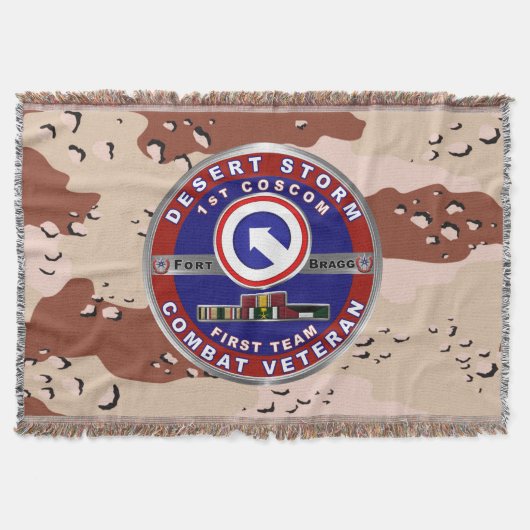 1e Corps Ondersteuningscommando Desert Storm-veter Deken (Voorkant)