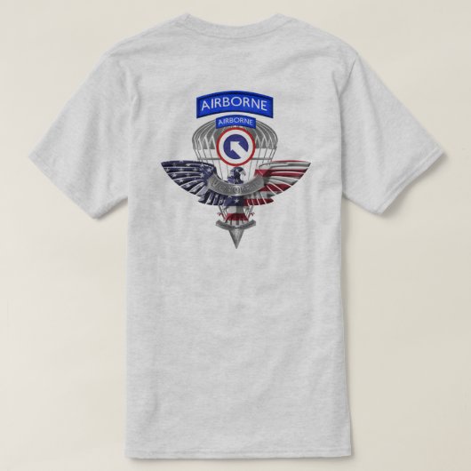 1e Corps Support Command Airborne Veteran T-shirt (Design achterkant)