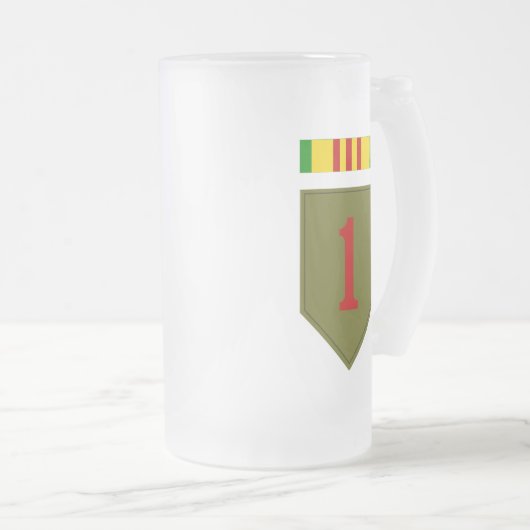 1e D.D. met Vietnam Service Ribbon Matglas Bierpul (Voorkant rechts)