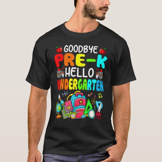 1e dag afscheid voor K Hallo Kindergarten Squad T-shirt (Voorkant)