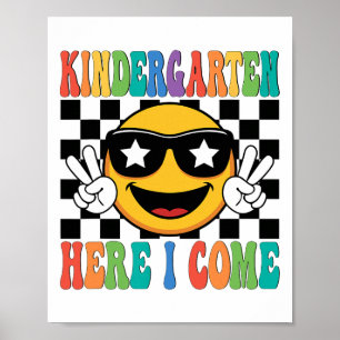 1e dag eerste dag van de kleuterschool hier kom ik poster
