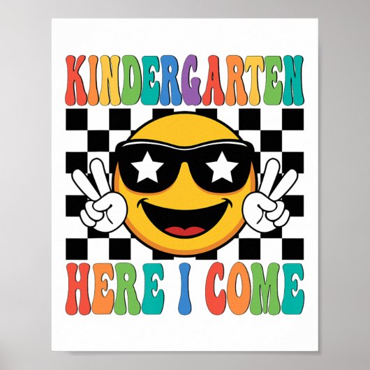 1e dag eerste dag van de kleuterschool hier kom ik poster (Voorkant)