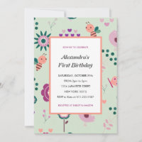 1e dag uitnodigingen Pink Bumblebee