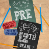 1e Dag van 1e klas, Eerste dag Terug naar School Foto Afdruk