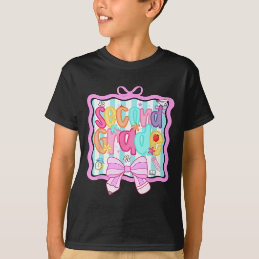 1e dag van de 2e klas preppy t-shirt (Voorkant)