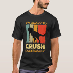 1e dag van de kleuterschool ben ik klaar om Dinosa T-shirt
