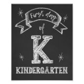 1e dag van de kleuterschool, eerste dag terug naar foto afdruk (Voorkant)