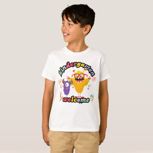 1e dag van de kleuterschool t-shirt (Voorkant volledig)