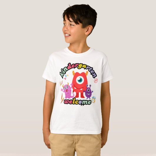 1e dag van de kleuterschool t-shirt (Voorkant volledig)