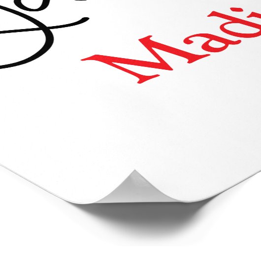 1e Dag van de Kleuterschool Teken Poster Wall Art (Hoek)