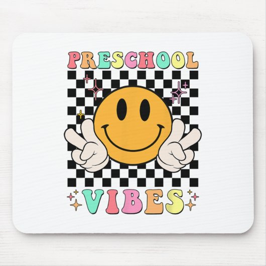 1e dag van de school kleuterschool vibes leuke ler muismat (Voorkant)