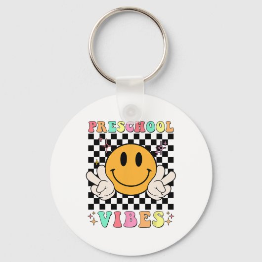 1e dag van de school kleuterschool vibes leuke ler sleutelhanger (Voorkant)