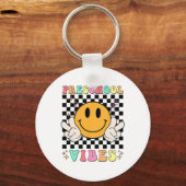 1e dag van de school kleuterschool vibes leuke ler sleutelhanger (Voorkant)