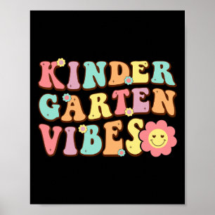 1e dag van de school kleuterschool Vibes student o Poster