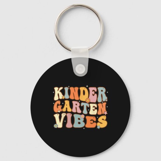 1e dag van de school kleuterschool Vibes student o Sleutelhanger (Voorkant)