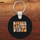 1e dag van de school kleuterschool Vibes student o Sleutelhanger (Voorkant)