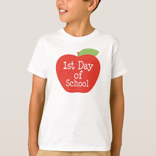 1e dag van de schoolApple T-shirt (Voorkant)