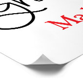 1e dag van eerste klas teken Poster Wall Art (Hoek)