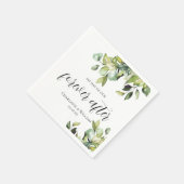 1e dag van Forever After Elegant Green Botanicals Servet (Hoek)