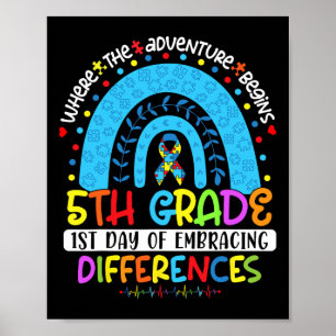 1e dag van het omarmen van verschillen 5e graad au poster